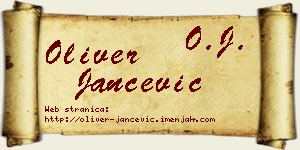 Oliver Jančević vizit kartica